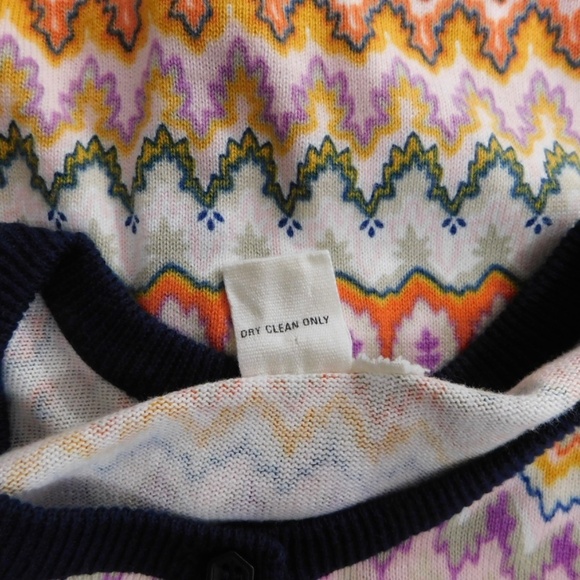Anthropologie TABITHA Highlighted Frequencies Geometric Cardigan Sweater Medium - Picture 11 of 12